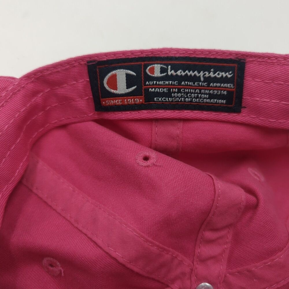 Champion Virginia Tech Pink Adjustable Hat Cap 100% Cotton - Picture 8 of 9